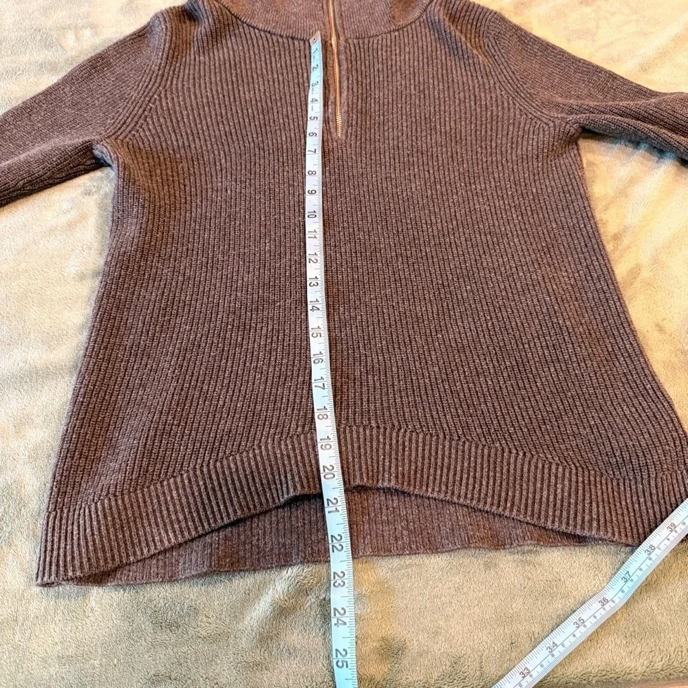 Michael Kors Dark Gray Zip-Up Sweater med